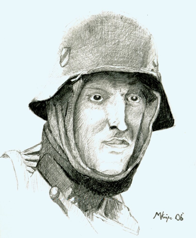 810x987 German Soldier Face By Wykdtron