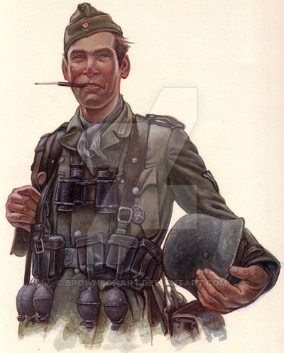 400x497 World War 2 German Soldier By Brownsonart