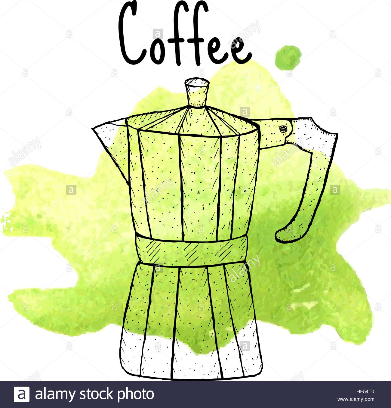1300x1355 Geyser Coffee Sketch, Hand Drawing Style. Vector Illustration