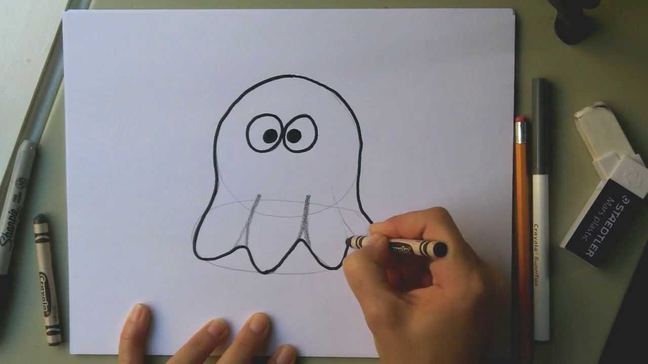 1280x720 How To Draw A Cute Ghost For Halloween