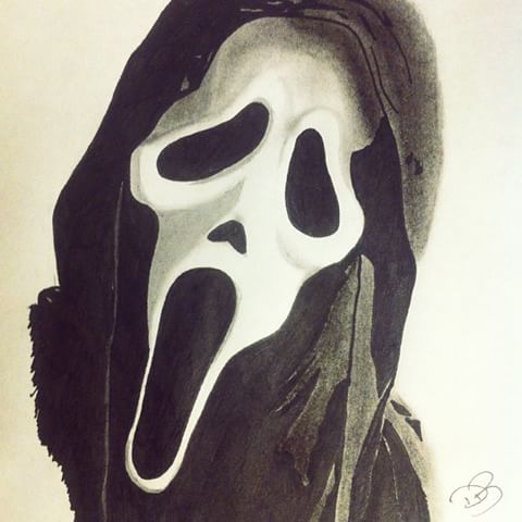 Ghost Face Drawing at GetDrawings | Free download