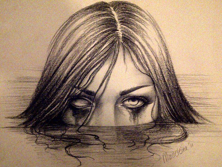 720x540 Creepy Drawings Scary Girl By Detailedexpressions