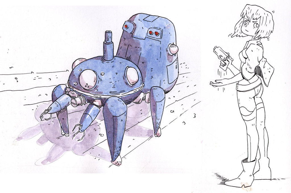 1024x679 Ghost In The Shell Sketches