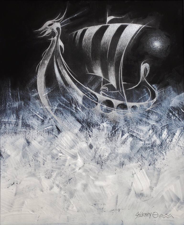 770x941 Saatchi Art Ghost Ship Drawing By Patrick Stickney