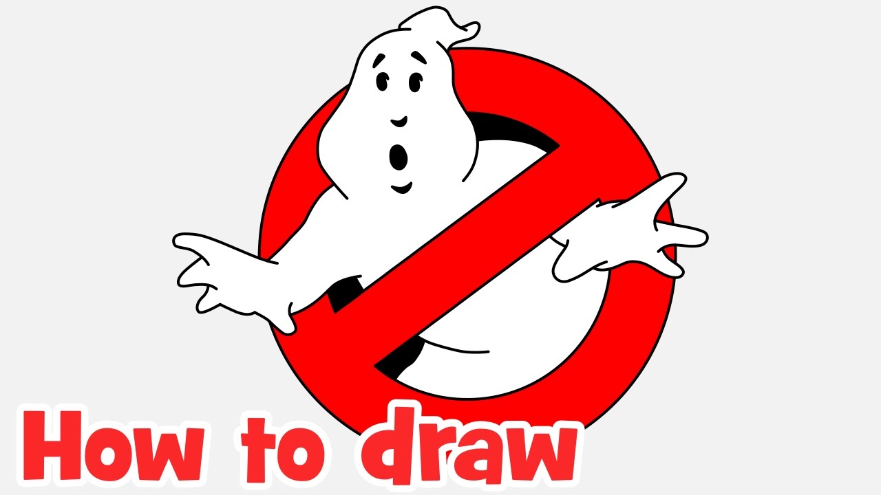 1280x720 How To Draw Ghostbusters Logo Step By Step