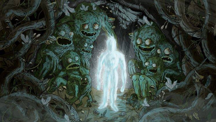 748x421 Digital Art, Fantasy Art, Creature, Men, Ghosts, Drawing, Mushroom