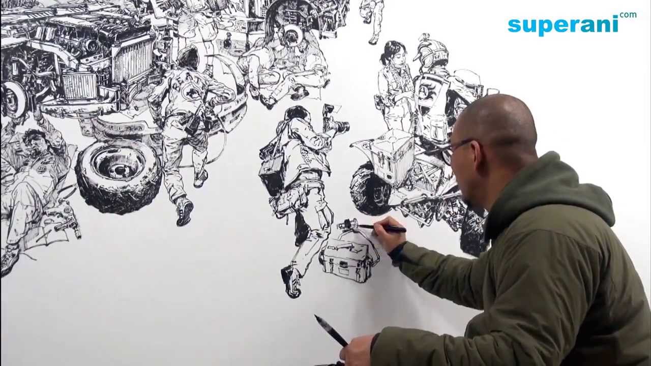 1280x720 Kim Jung Gi Drawing Show