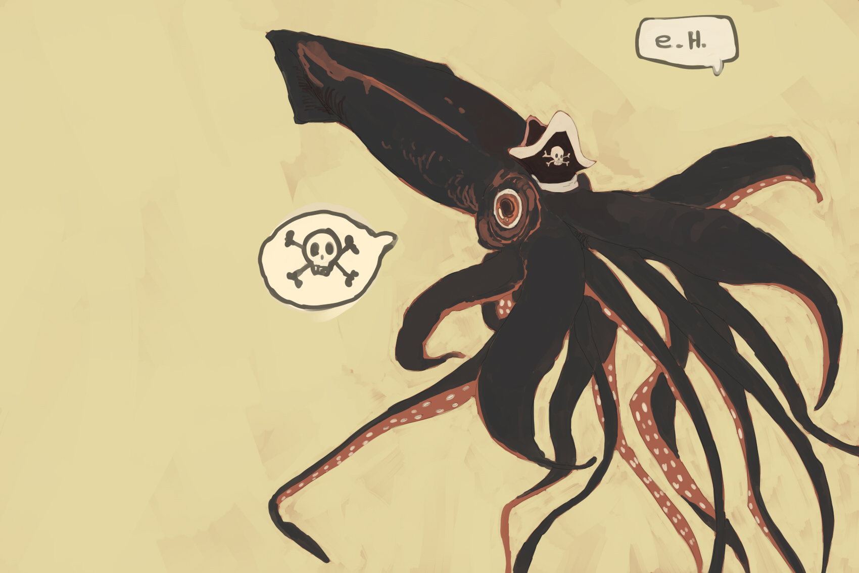 1700x1133 Pirate Giant Squid! By Explodingheath