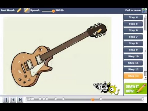480x360 How To Draw A Gibson Les Paul Electric Guitar