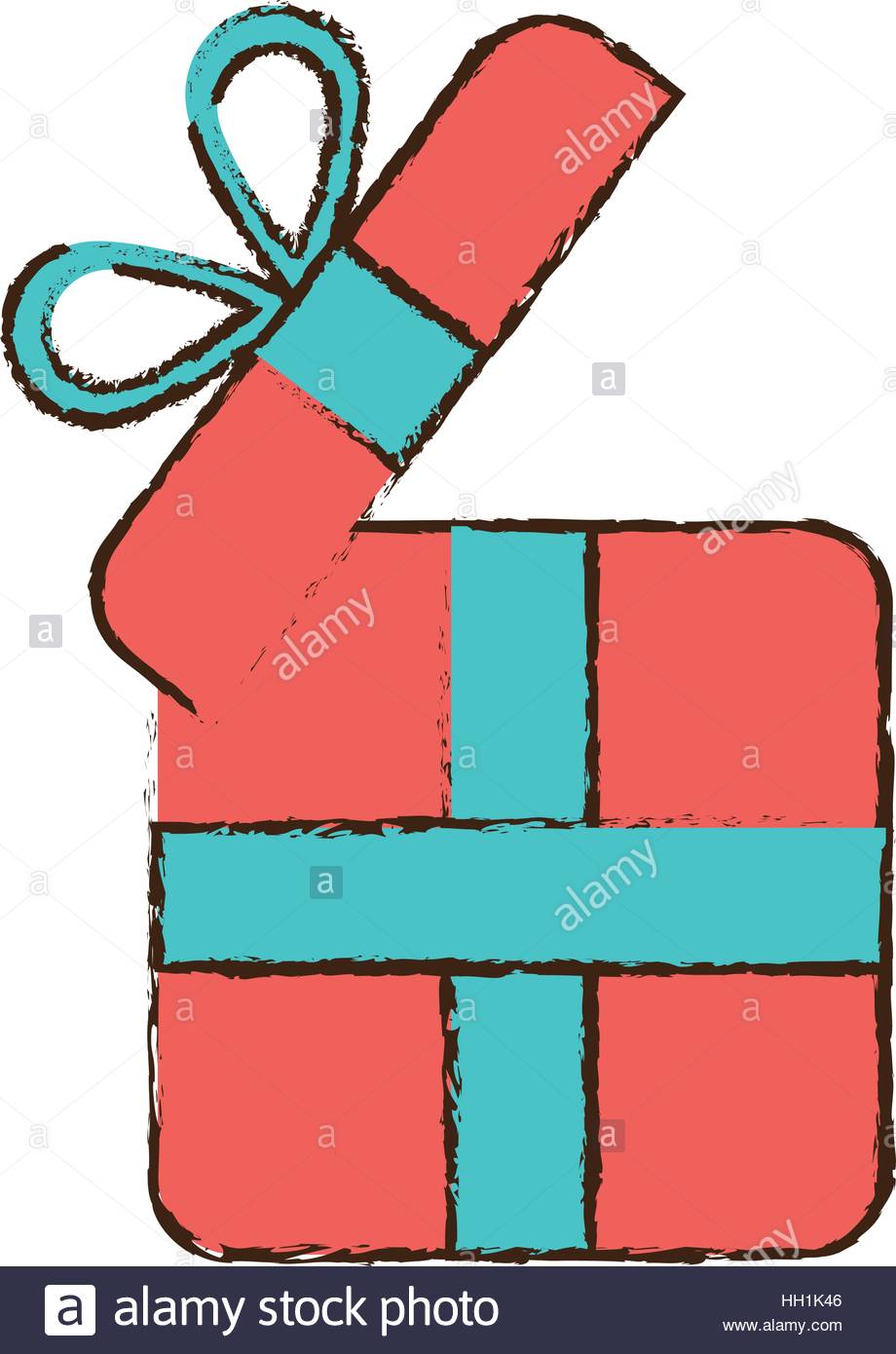 920x1390 Drawing Pink Gift Box Wrap Ribbon Stock Vector Art Amp Illustration