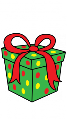 215x382 How To Draw A Christmas Gift, Present, Easy Step By Step Drawing