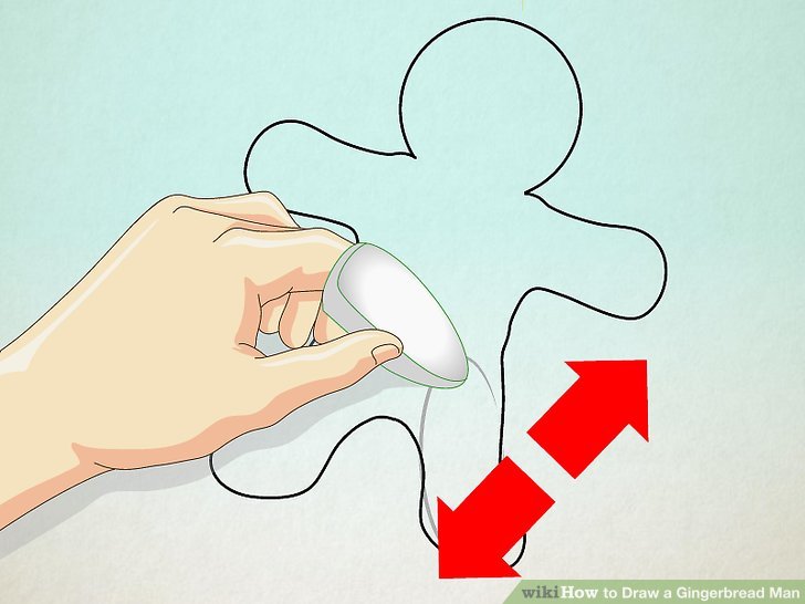 728x546 How To Draw A Gingerbread Man 8 Steps (With Pictures)