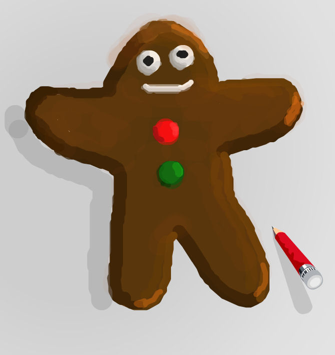 670x709 How To Draw A Gingerbread Man A Christmas Project For Kids Art