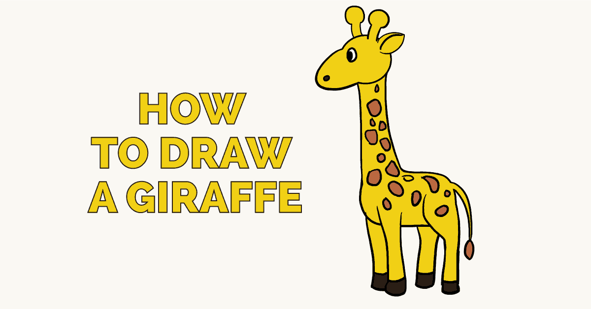 1200x628 How To Draw A Giraffe Really Easy Drawing Tutorial