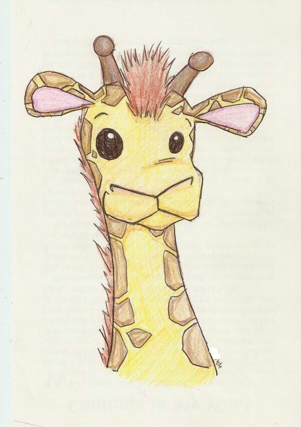 600x850 Cute Giraffe Drawing Adorable Drawings Giraffe