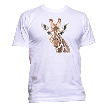 385x377 Applewormdesign Giraffe Head Drawing T Shirt Mens