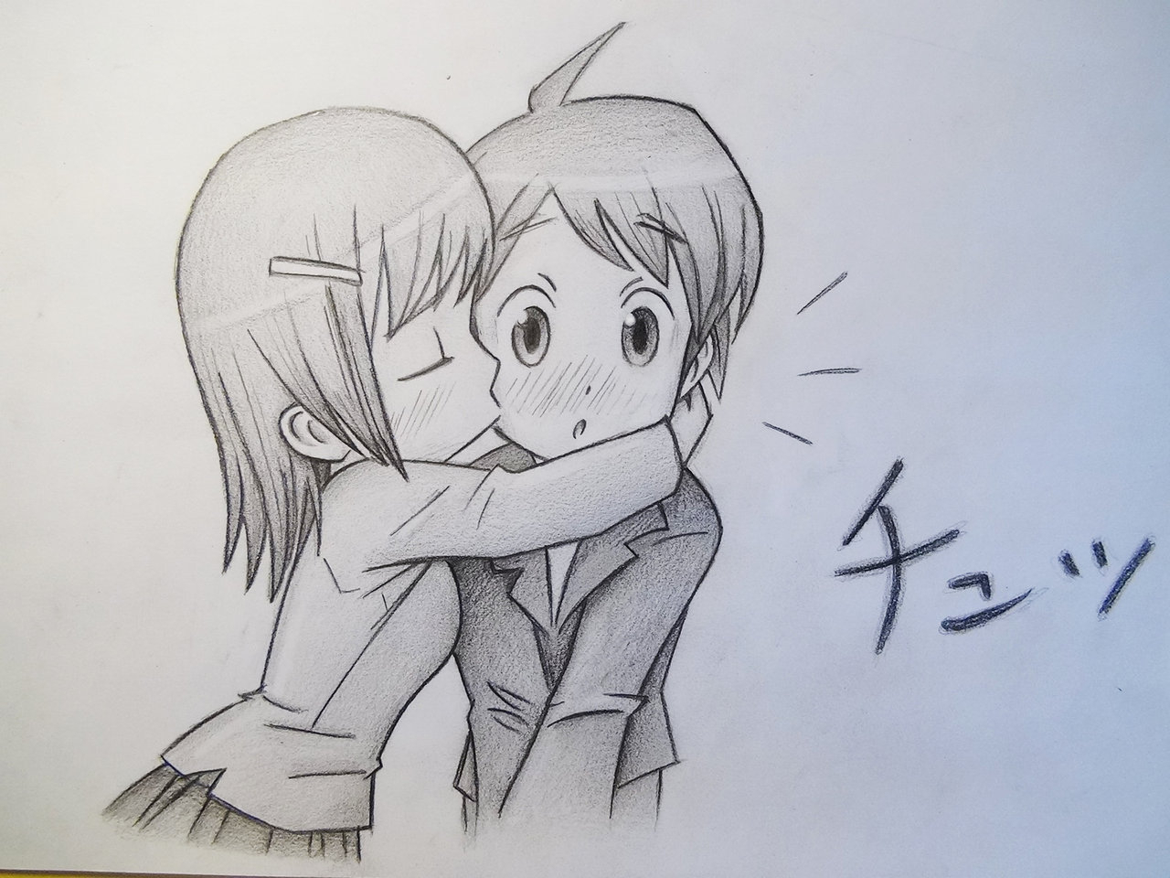 1280x960 Sketch Image Boy And Girl Kissing Drawn Kissing First Kiss