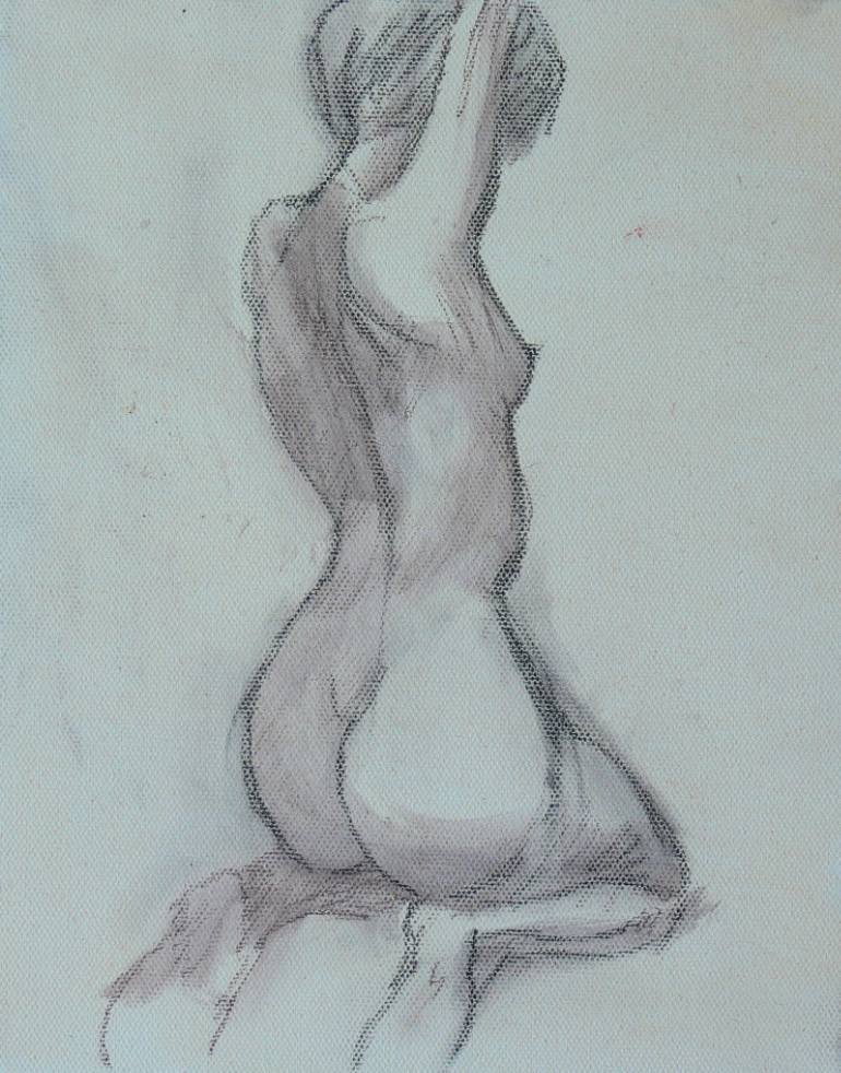 770x982 Saatchi Art Nude Woman's Back Drawing By Kendal Shoobridge