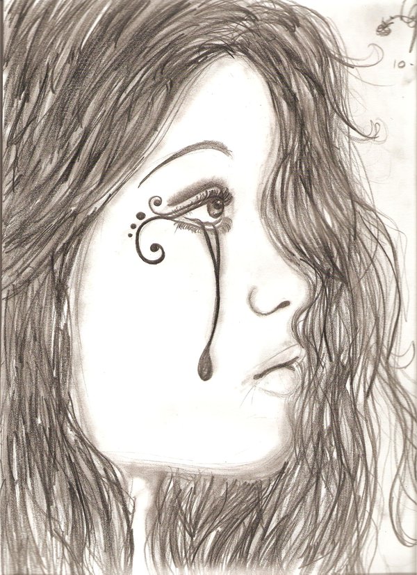600x826 Girl Crying By Favole13 Diy, Art, Craft Crying