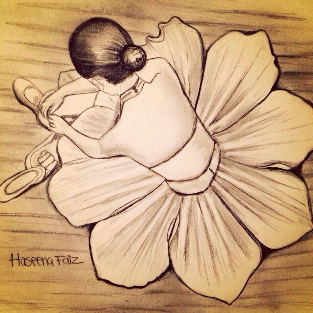 640x640 Drawing Of Girl Dancing By Haseena Faiz Haseena Faiz