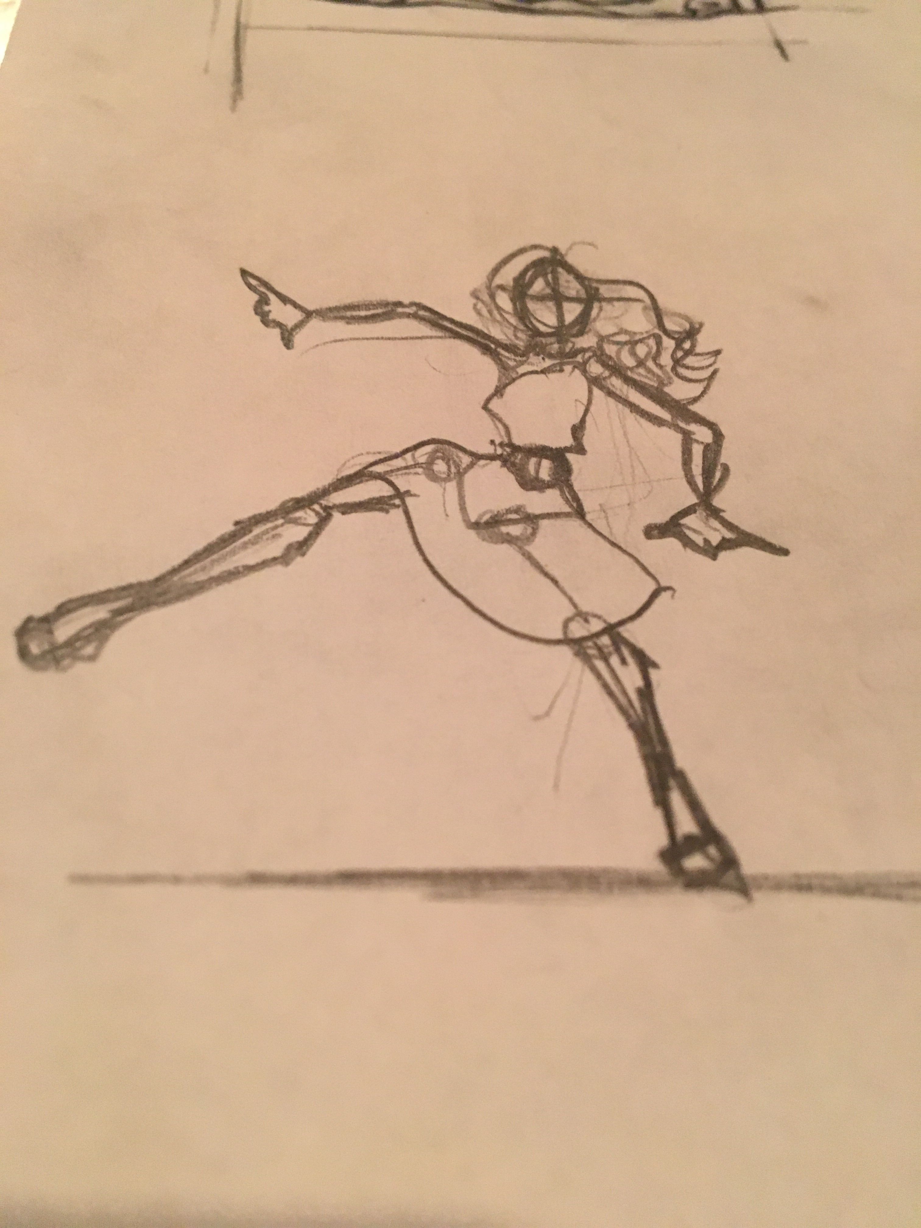 3024x4032 Figure Drawing. Girl Dancing Personal Art Drawing