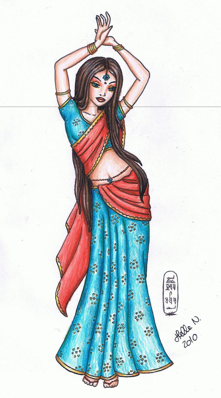900x1621 Cute Drawing Of An Indian Girl Indian