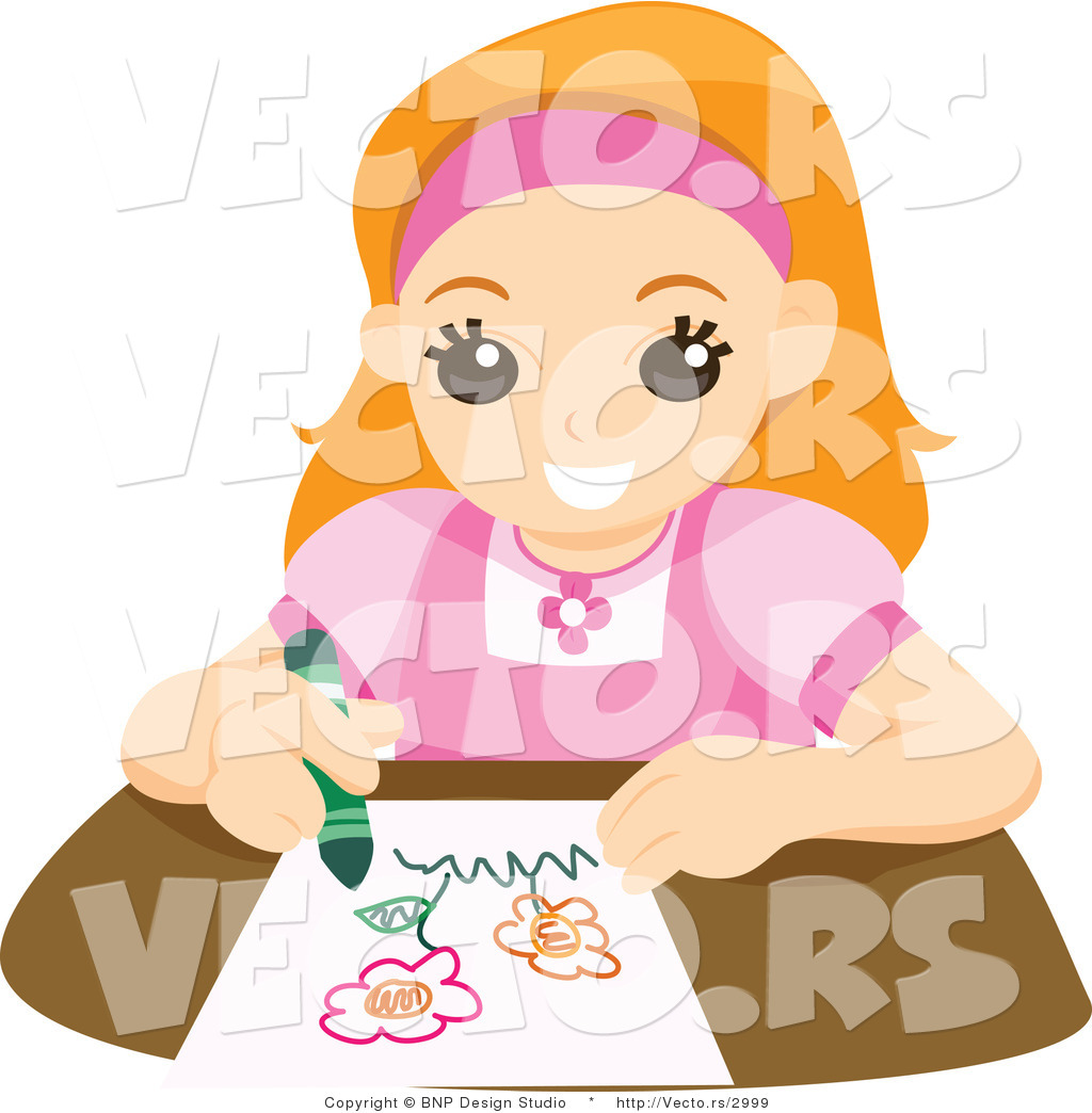 1024x1044 Little Girl Drawing Clipart