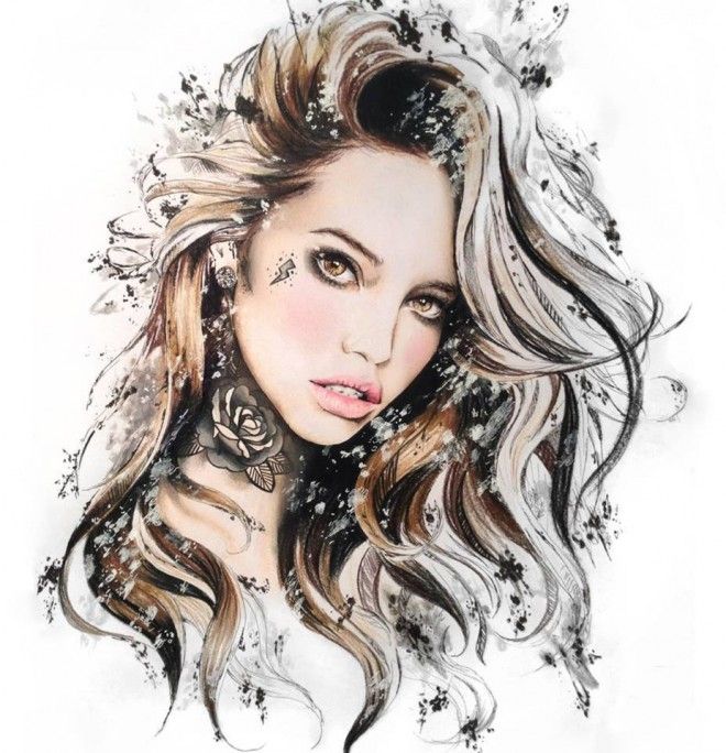 660x684 Gallery Pretty Girl Drawings In Color,