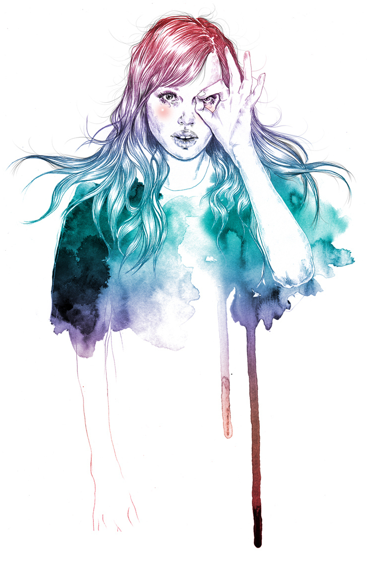750x1163 Tumblr Girl Drawing Art Color Girl Sketch Tumblr Colorful Art