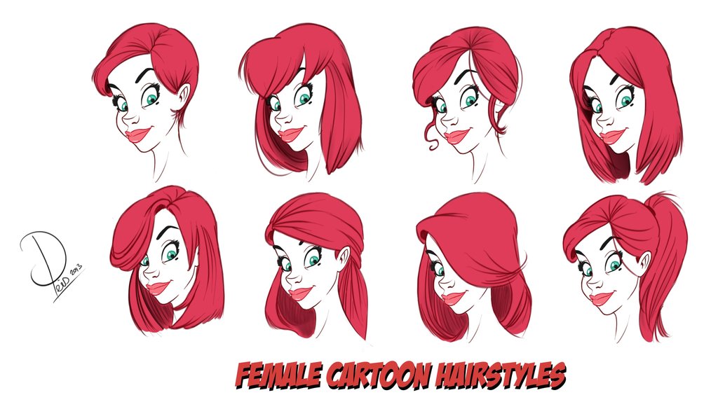 1024x574 How To Draw Cartoon Female Hair By Toonboxstudio