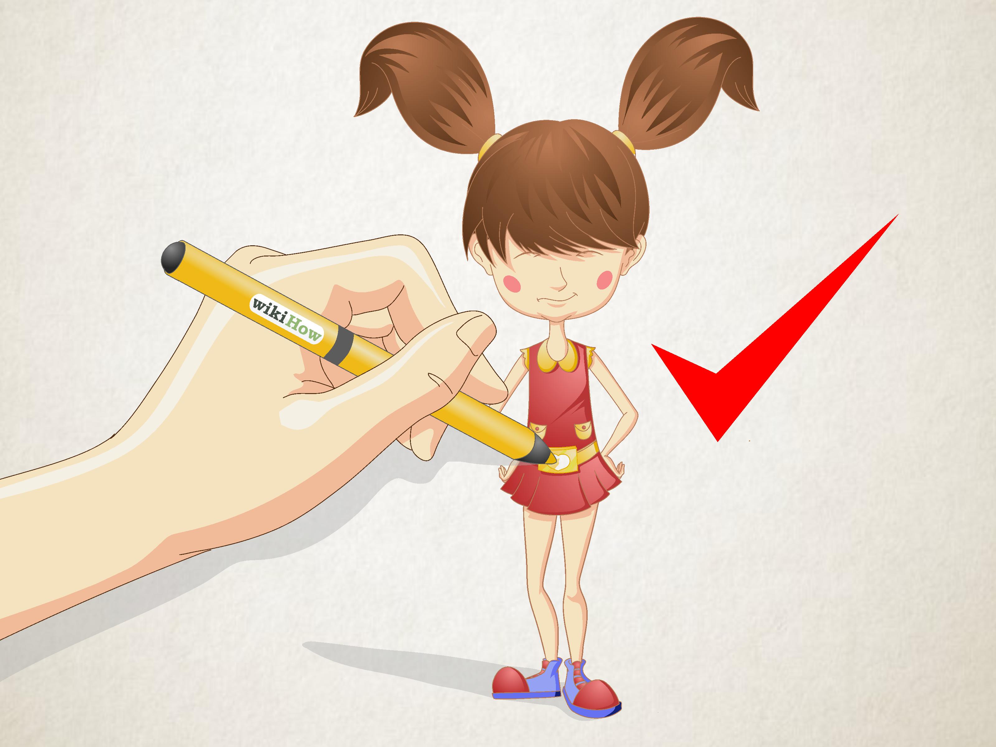 3200x2400 How To Draw A Cartoon Girl With Her Hair Up 12 Steps