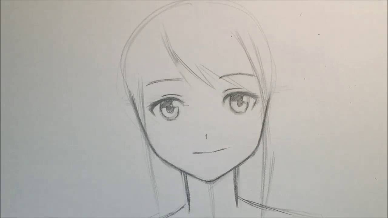 1280x720 Anime Girl Drawing Easy How To Draw Anime Girl Face [Slow Narrated