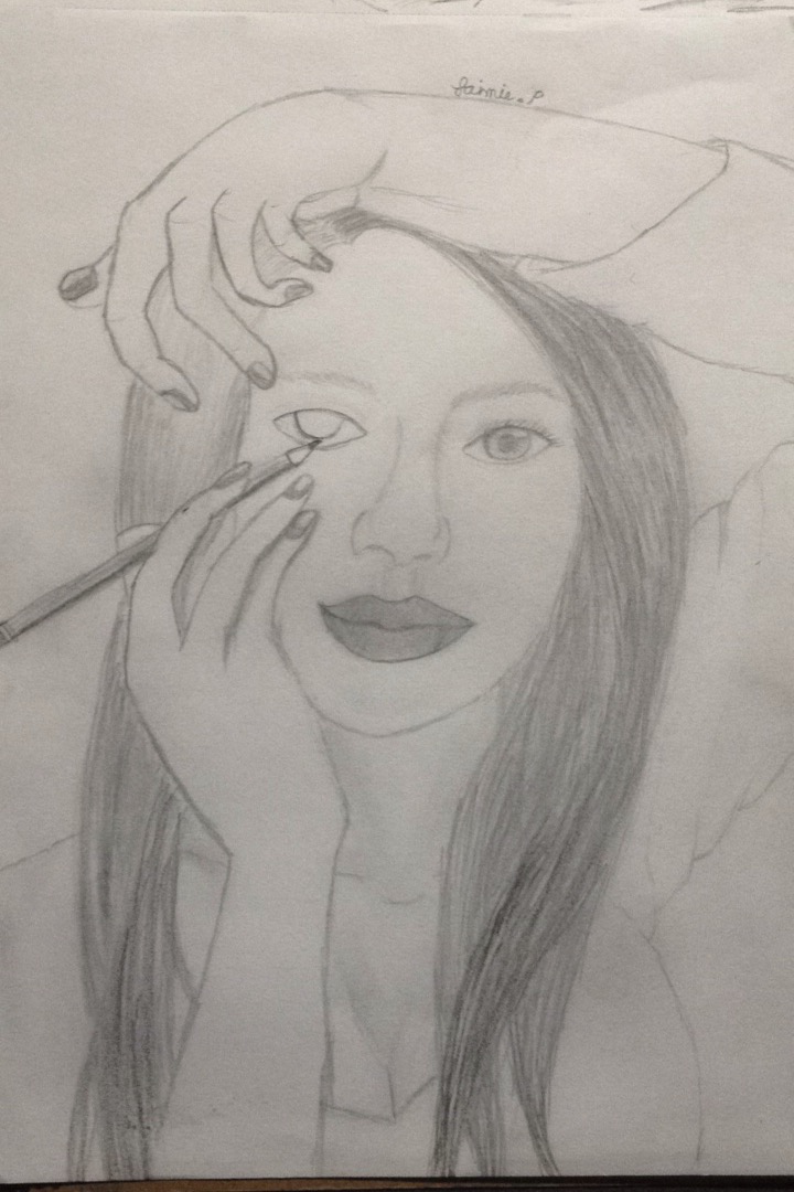 720x1080 Girl Drawing Herself In By Bean3672