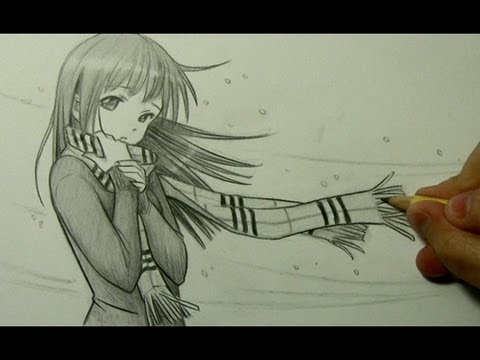 480x360 How To Draw A Manga Girl With A Scarf (Narrated Version)