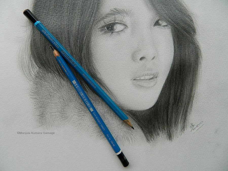 900x675 Girl Pencil Drawing By Gamage Inbox