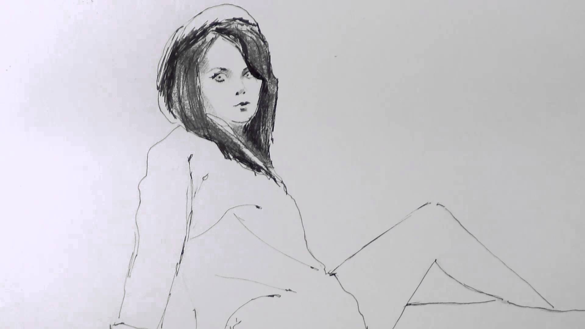 1920x1080 Tumblr Cute Girl Drawing