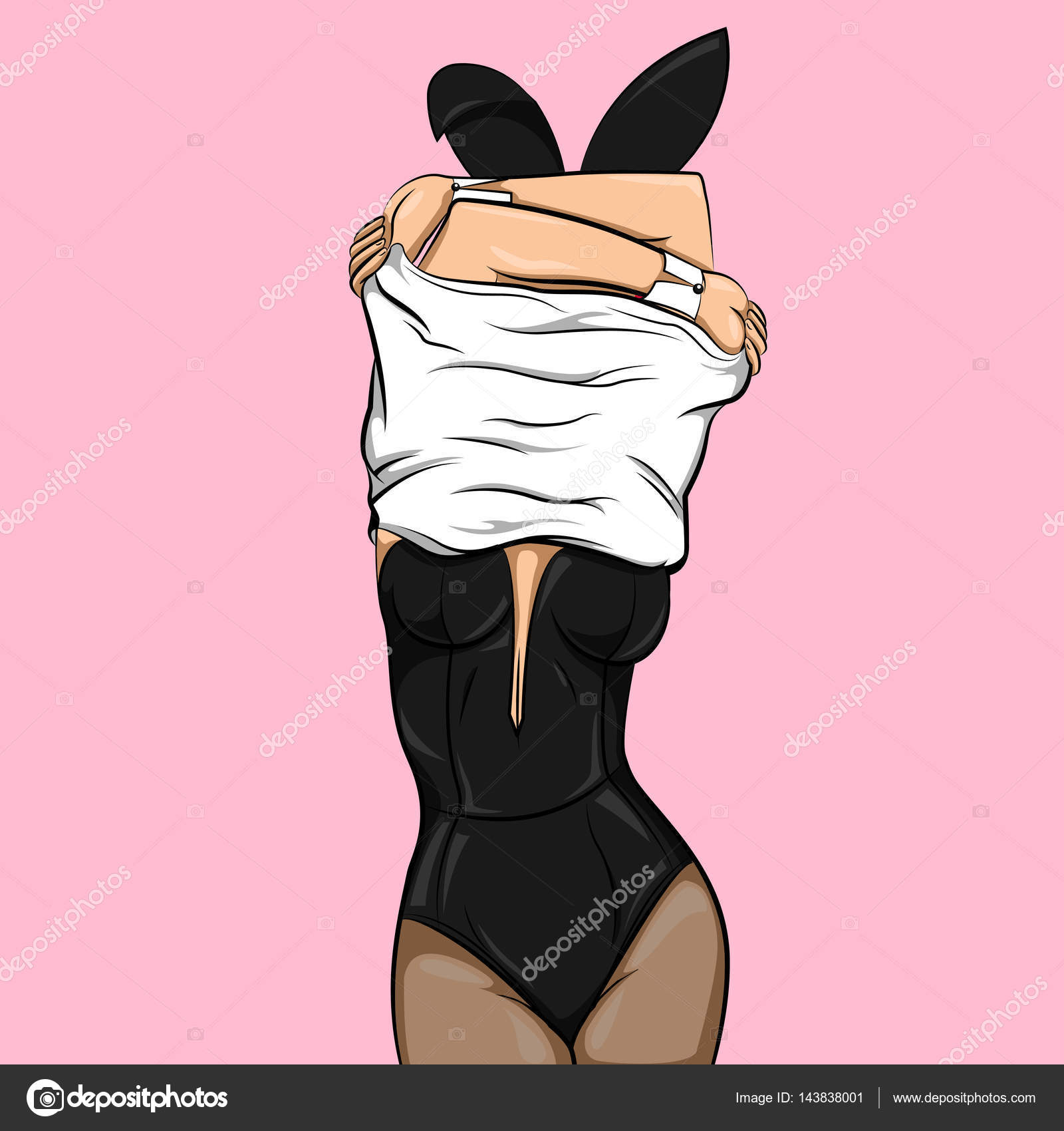 1600x1700 Sexy Playboy Girl Template Stock Vector Mogil