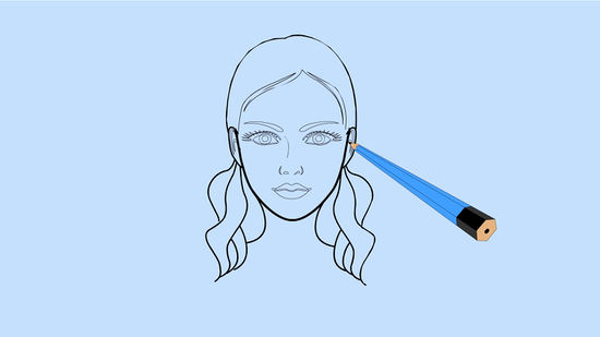 550x309 How To Draw A Girl's Face 8 Steps (With Pictures)