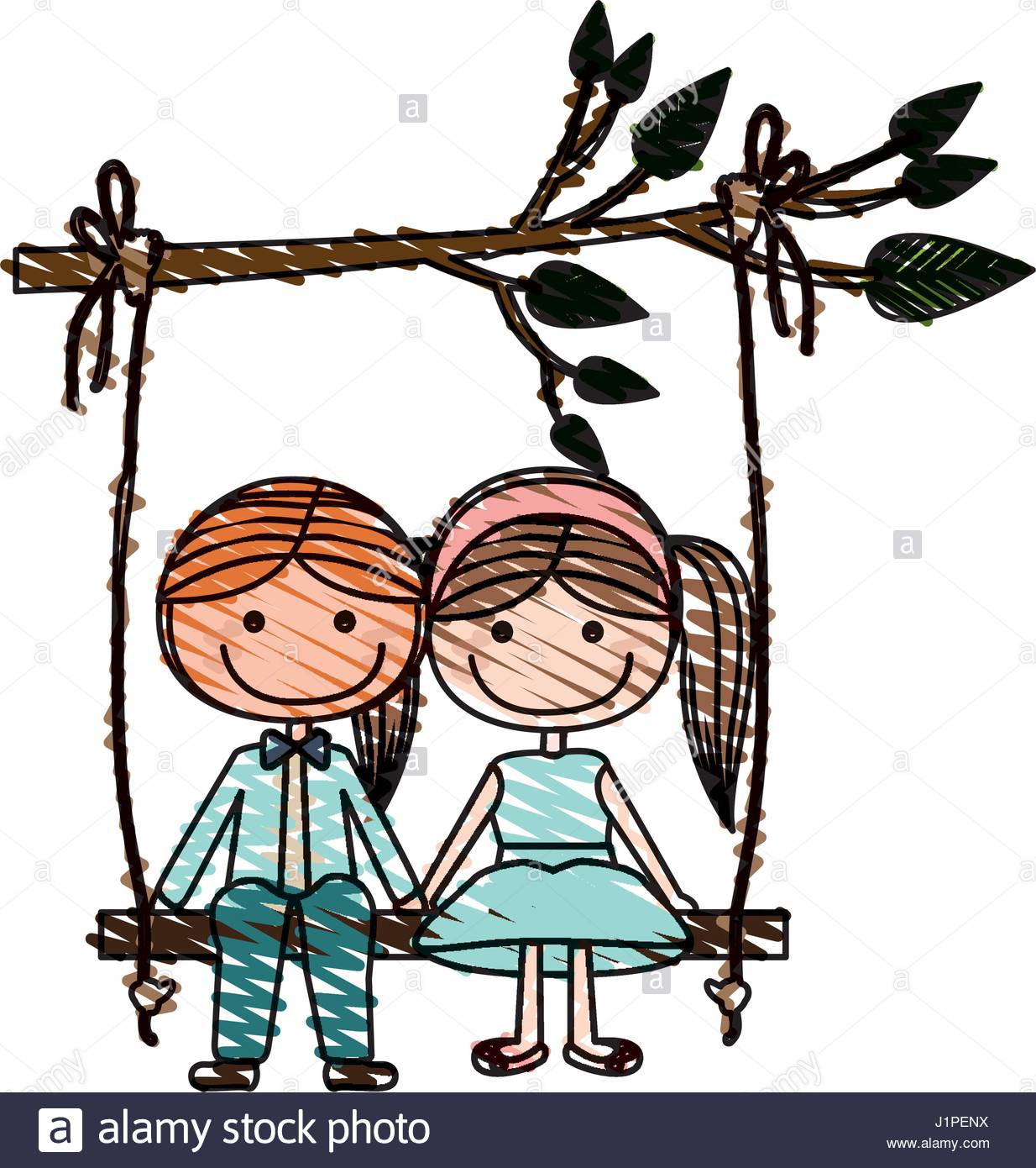 1234x1390 Color Pencil Drawing Of Caricature Blond Guy And Girl