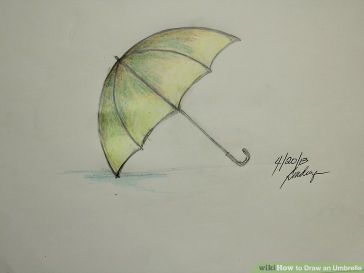 728x546 How To Draw An Umbrella (With Pictures)