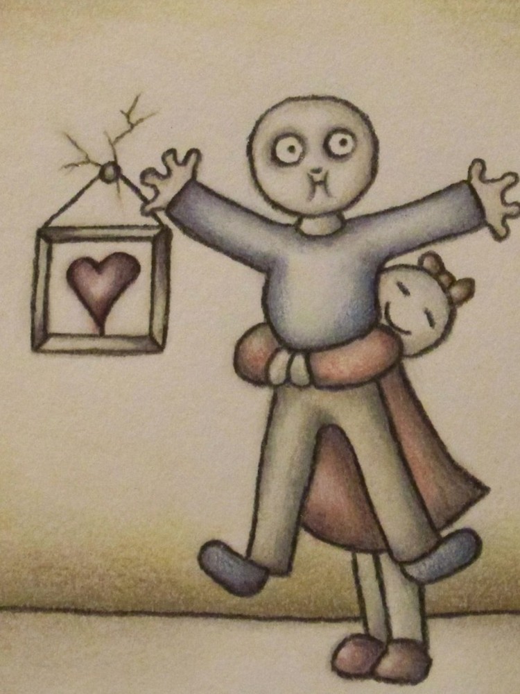 750x1000 Cute Cartoon Drawing Of Girl Hugging Boy Iphone Cases Amp Skins By