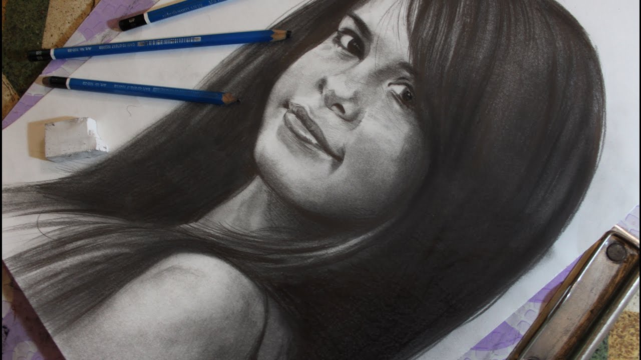 1280x720 How To Draw Pencil Sketch Of A Girl Selena Gomez Sketch 2016