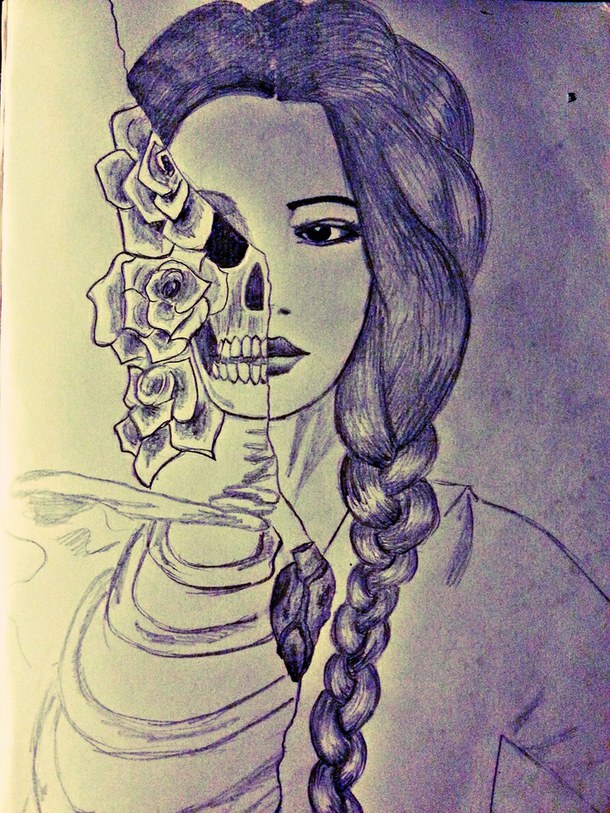 Girl Skull Drawing at GetDrawings | Free download
