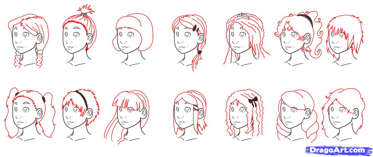 1300x548 Photos Steps For Drawing A Girl,