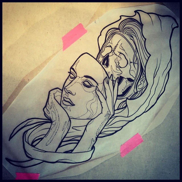 640x640 Death Girl Tattoo Design Best Tattoo Ideas Gallery