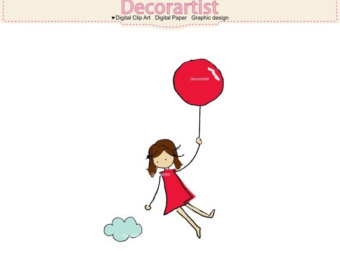 340x270 Rubber Stamp Banksy Girl Floating With Balloonsscrapbooking