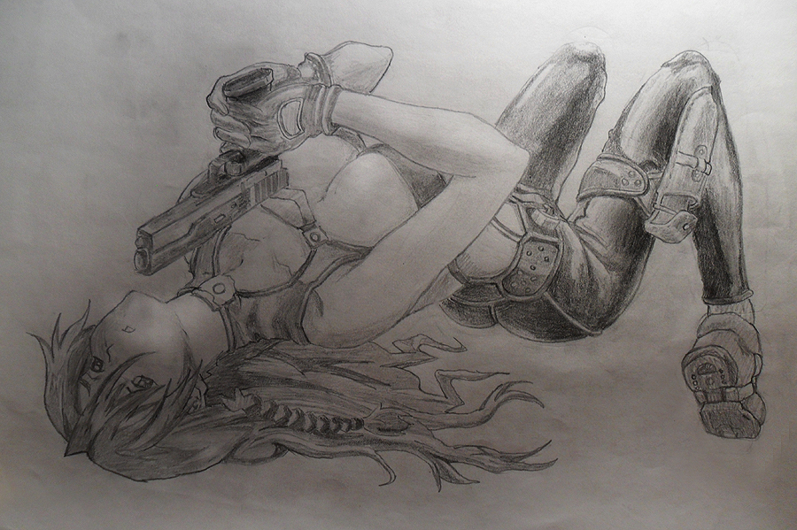 900x599 Girl With A Gun By Inqubus Verseum