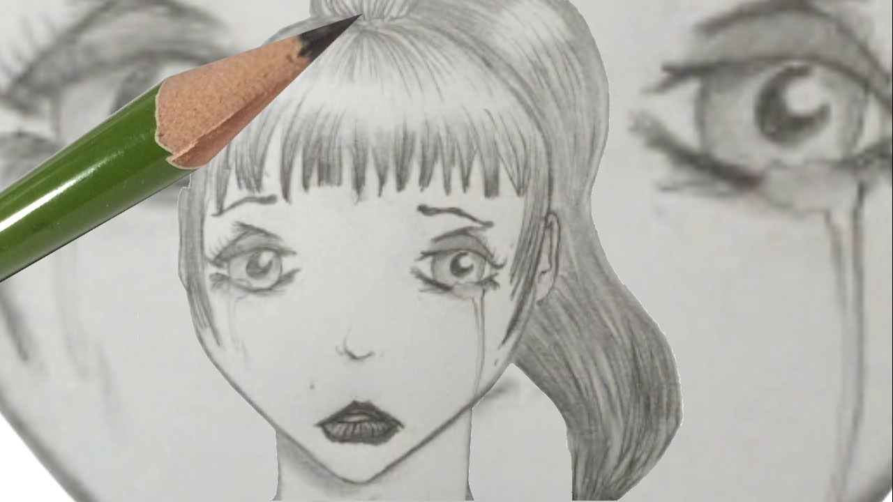 1280x720 Crying Anime Drawing How To Draw Anime Girl Crying (With Mistakes