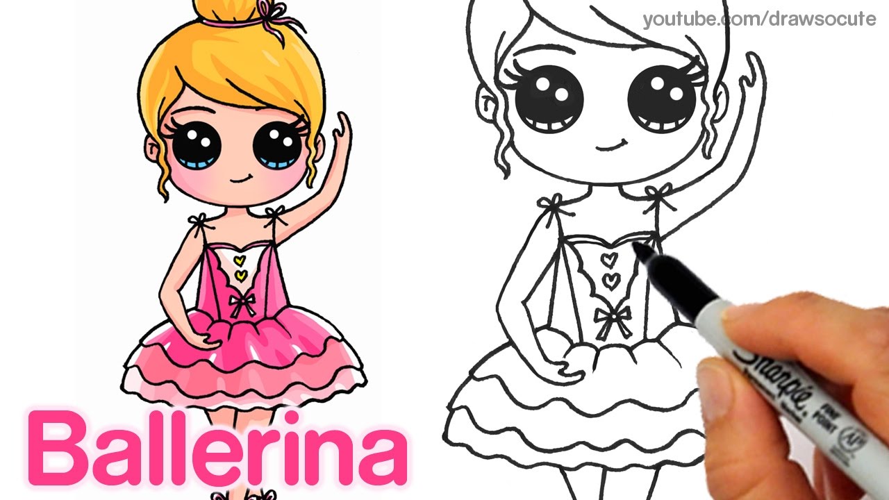 1280x720 How To Draw A Ballerina Dancer Easy And Cute