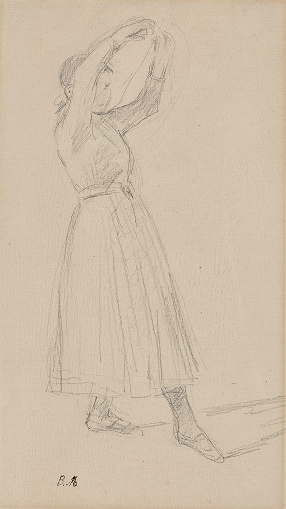 590x1049 Young Girl Dancing Two Girls A Double Sided Drawing